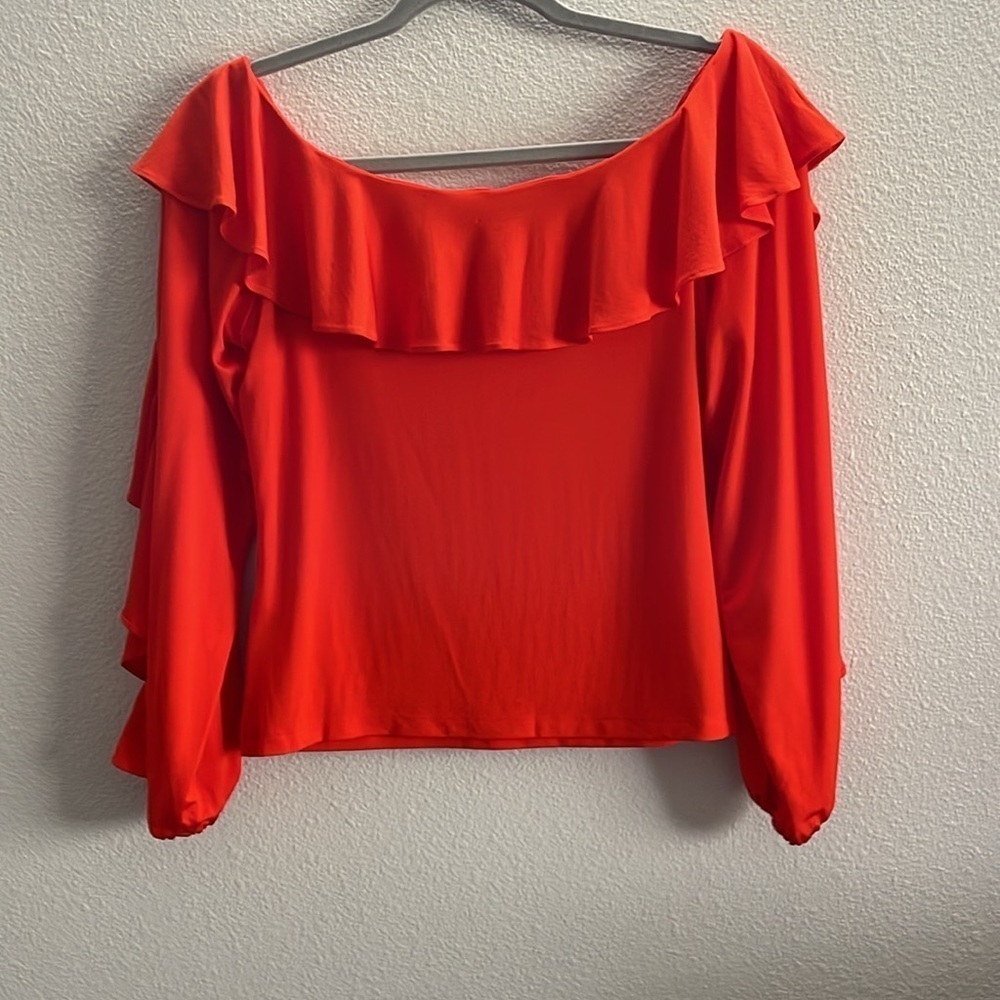 Anthropologie Off-The-Shoulder Ruffle Top - Picture 5 of 9